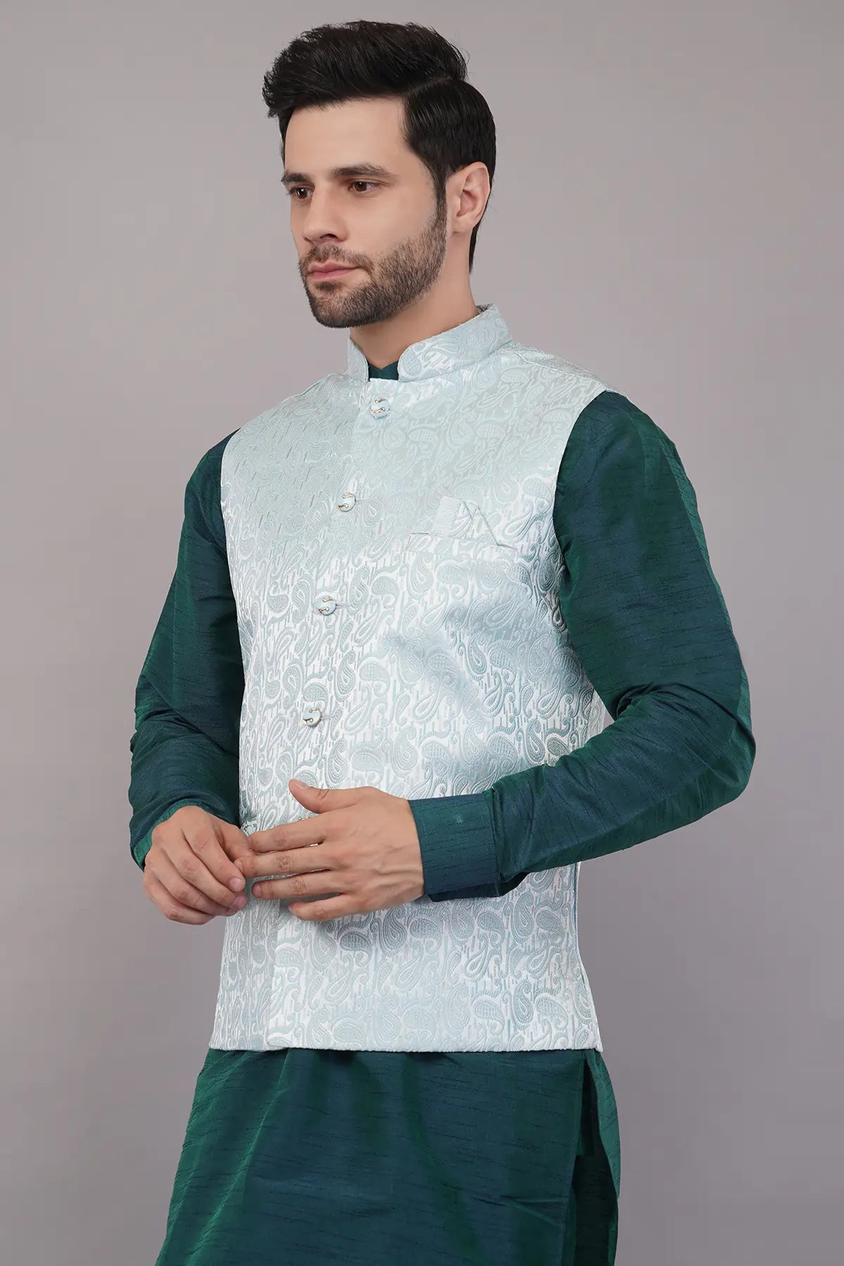 Fasolia Men's Designer Ethnic Jacket| Nehru Jacket
